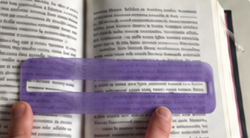KRIGA Reading Guide — transparentna zakładka z okienkiem do czytania